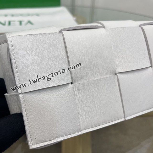 Bottega veneta高端女包 KF0015石膏白色 寶緹嘉CAEESTTE腰包 BV經典款手工編織手包腰包胸包斜挎包  gxz1207
